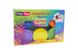 Finger Paint Set - 6 x 50ml Washable Colours