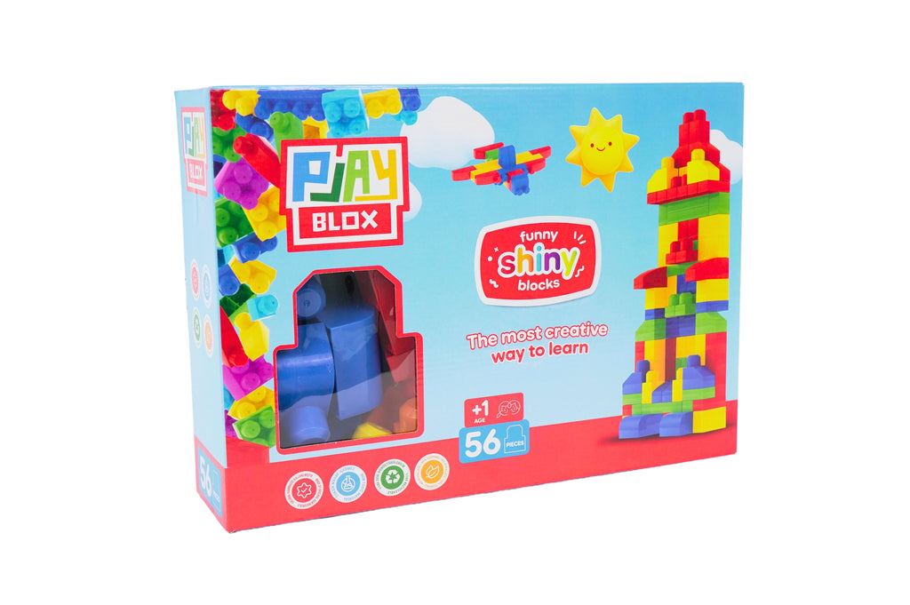 Play Blox Reflective Building Blocks - 56 PCS Box