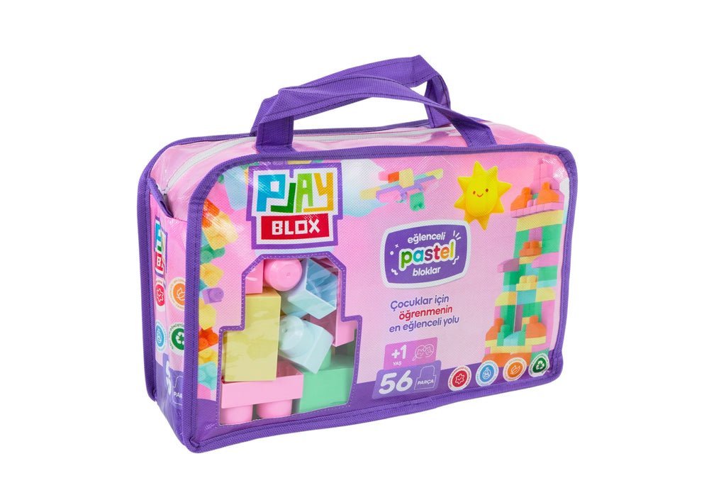 Play Blox Pastel Building Blocks - 56 PCS Bag