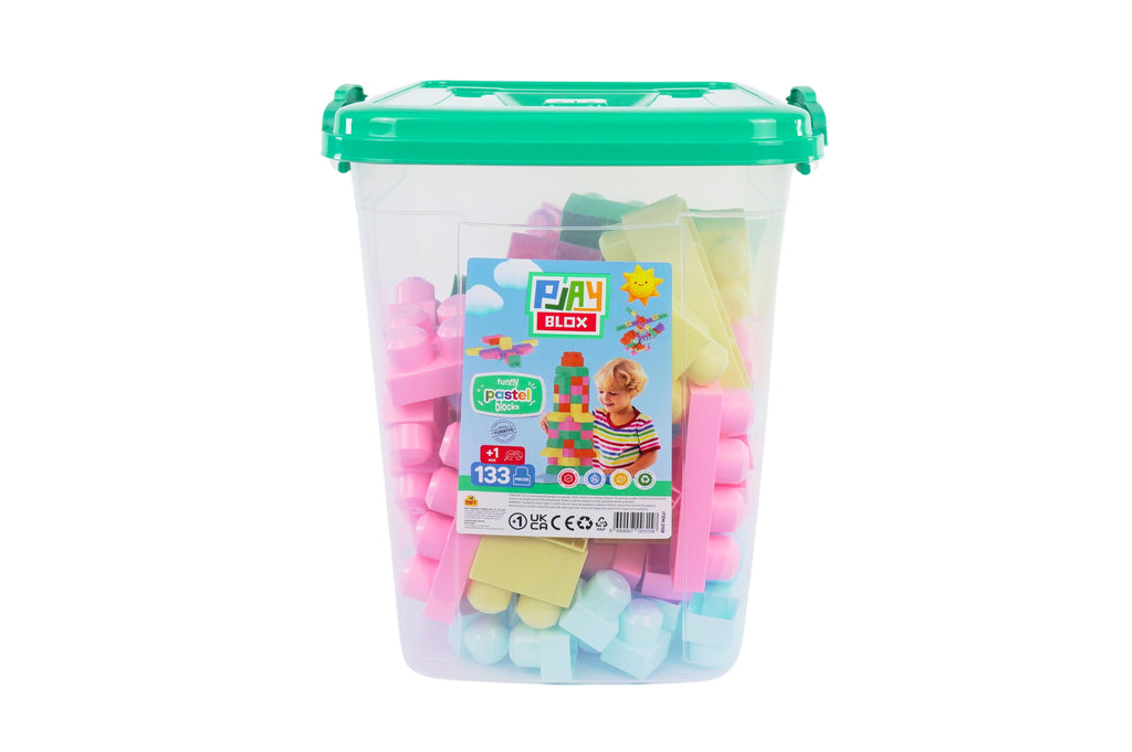 Play Blox Pastel Building Blocks - 133 PCS Bucket