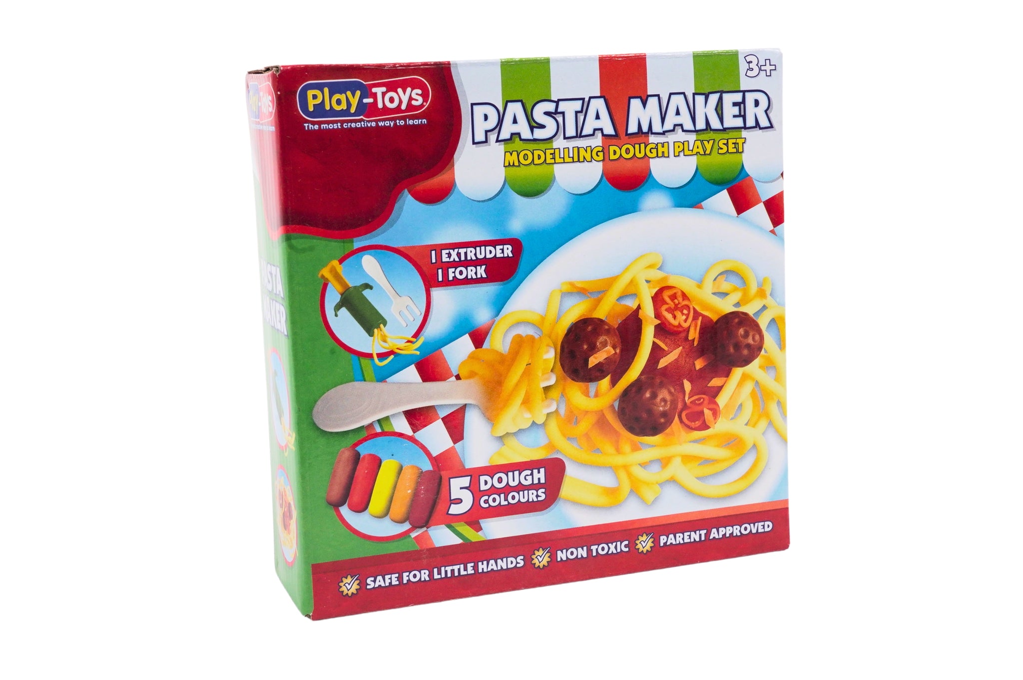 Pasta Maker Dough Set Colours Tools – Play Toys UK