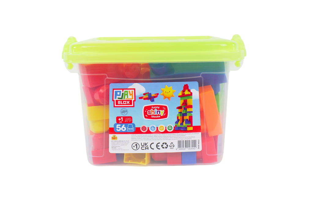 Playblox Shine Building Blocks - 56 PCS Bucket