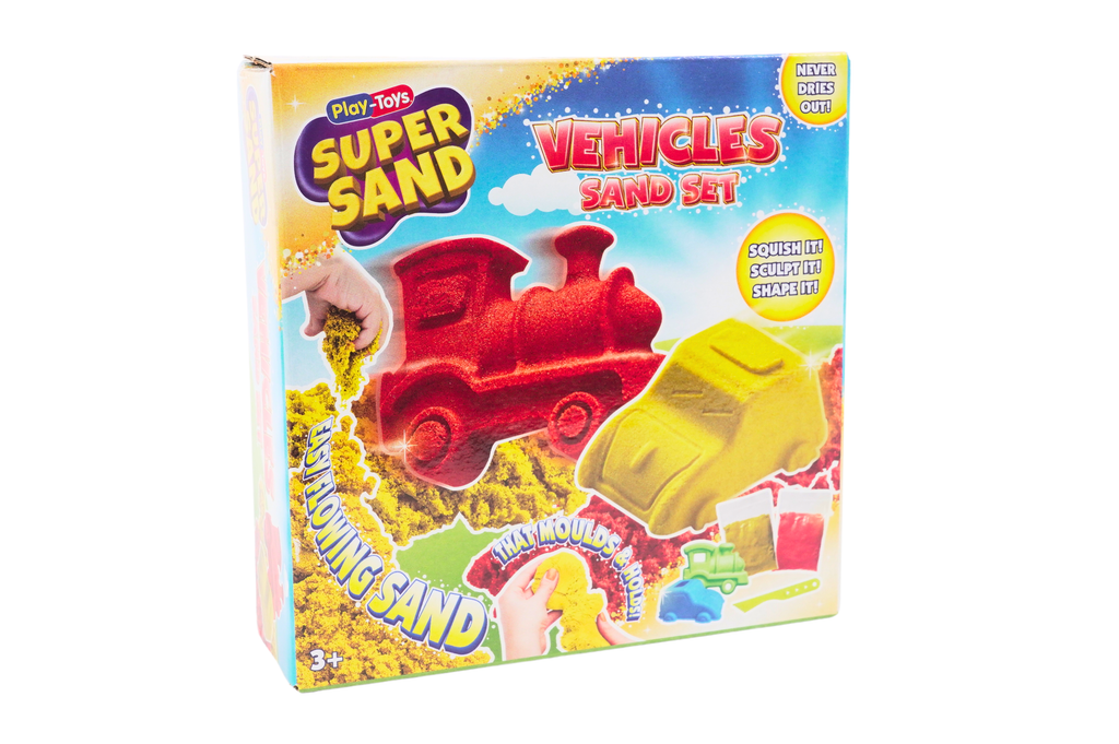 Super Sand Vehicle Set - Bright Colours & Transport Moulds