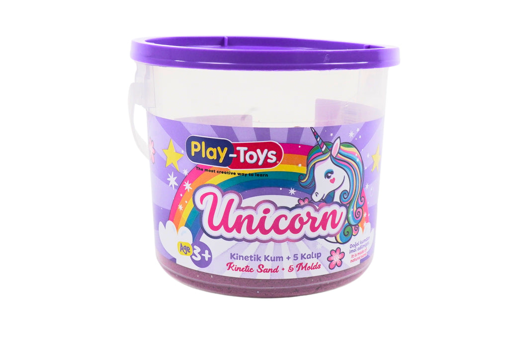 Super Sand Unicorn Bucket - 400g Kinetic Sand with Unicorn Moulds