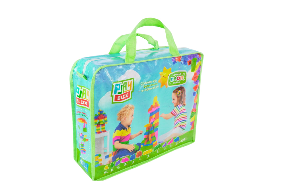 Play Blox Neon Building Blocks - 107 PCS Bag
