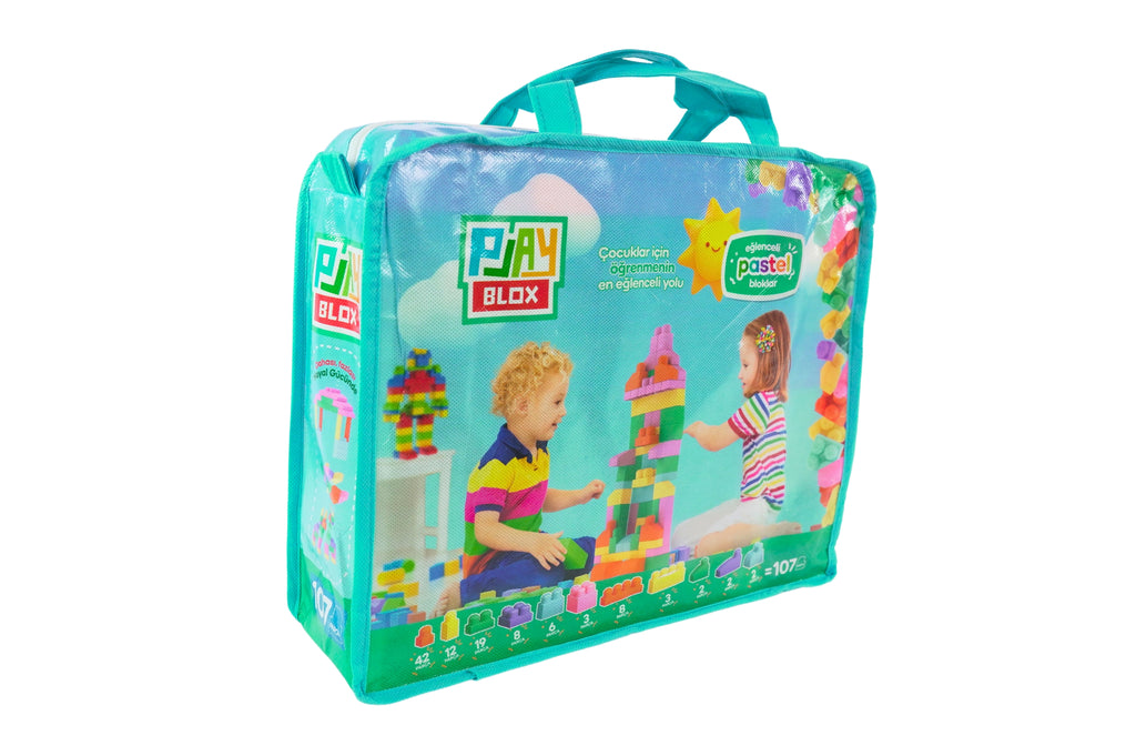 Play Blox Pastel Building Blocks - 107 PCS Bag