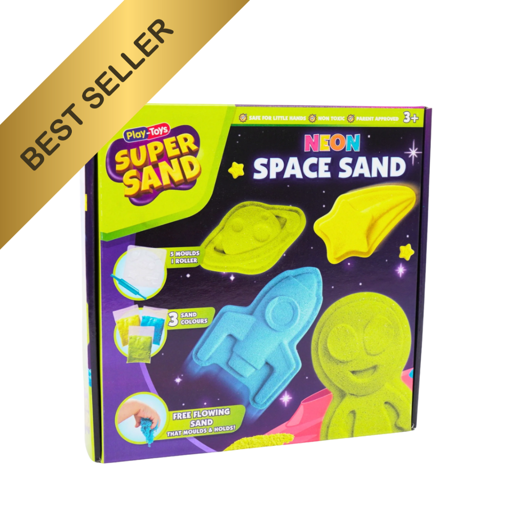 Neon Space Sand Set - Bright Colours & Space Moulds