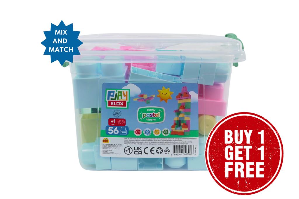 Play Blox Pastel Building Blocks - 56 PCS Bucket